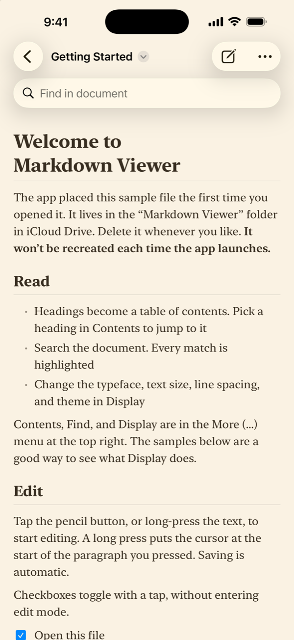 A document shown in the sepia theme with a serif typeface